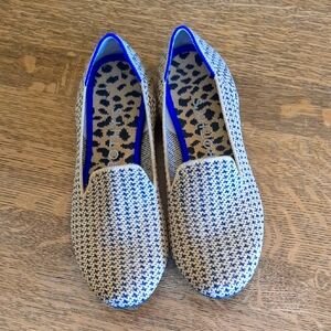 Rothy's The Loafer Gold Houndstooth Sz 8